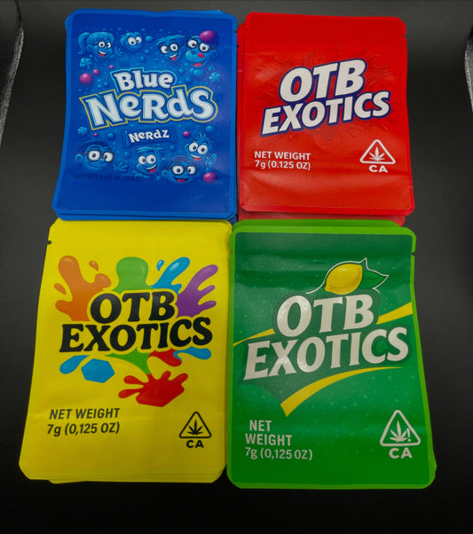 Custom Mylar Bag UV Printed Labels/Sticker (3.5G, 7G, Ib) Send Us Your Design