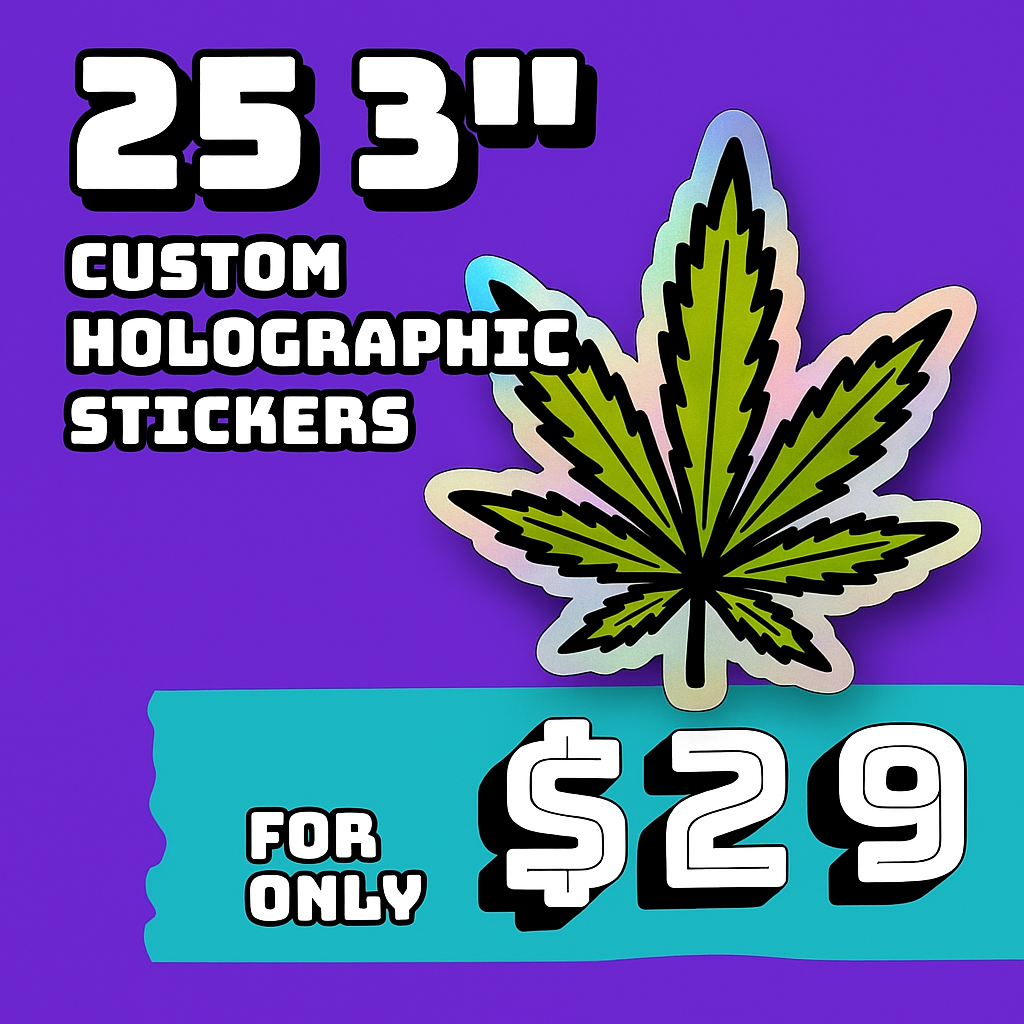 25 3 Inch Holographic Stickers
