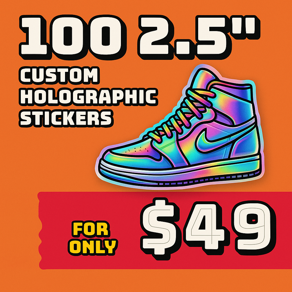 100 2.5 Holographic Stickers