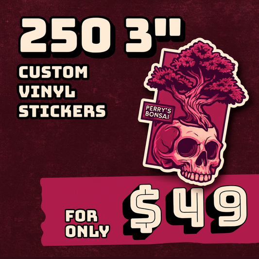 250 3" Custom Vinyl Stickers