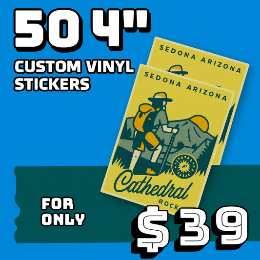 50 4" Custom Vinyl Stickers