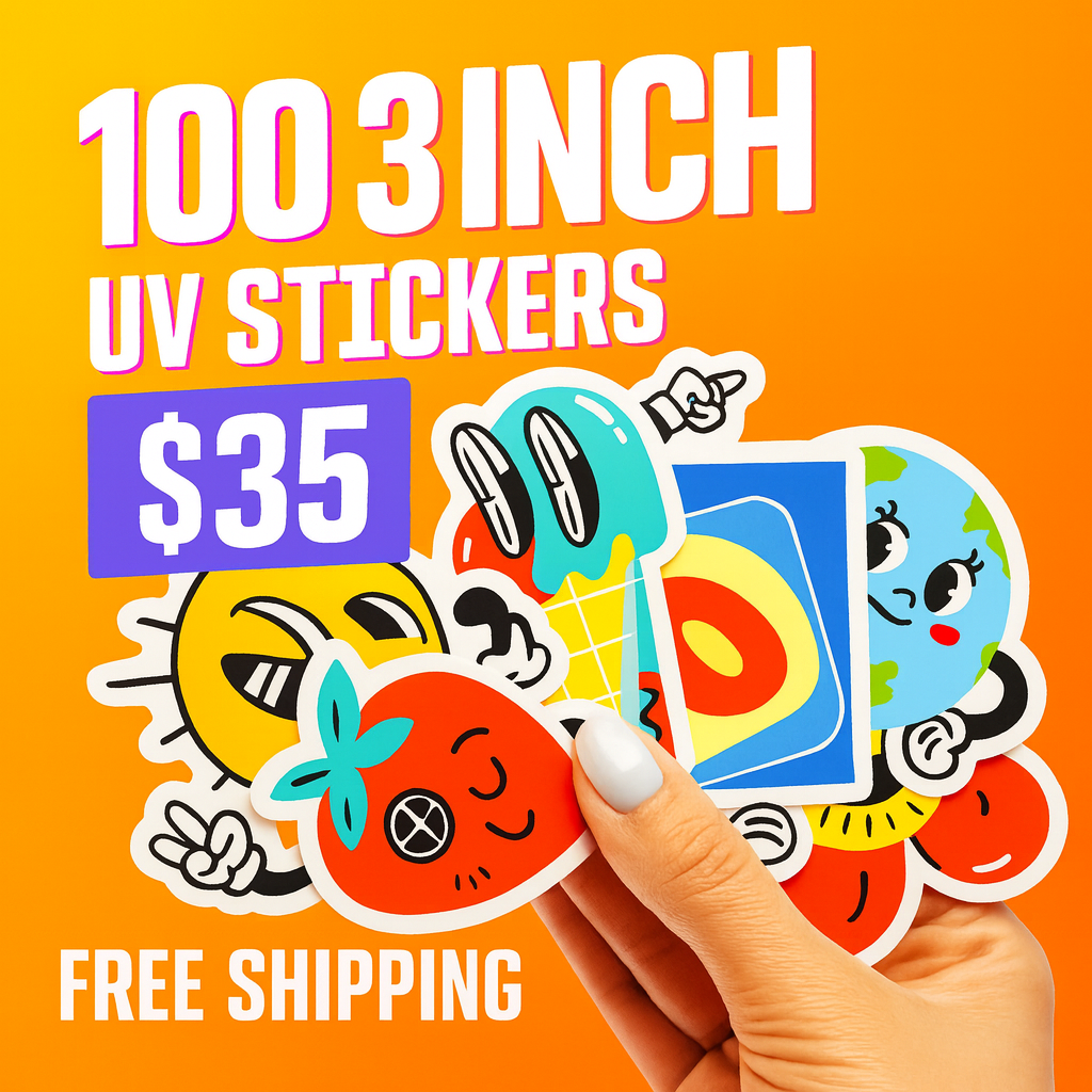 100 3" Uv Stickers