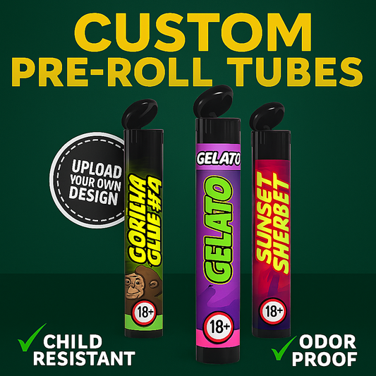 Custom Labelled Pre-Roll Tube